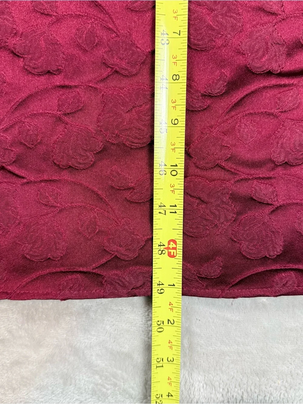 Vintage Jessica McClintock Strapless Burgundy Jacquard Gown Size 4 Formal Dress